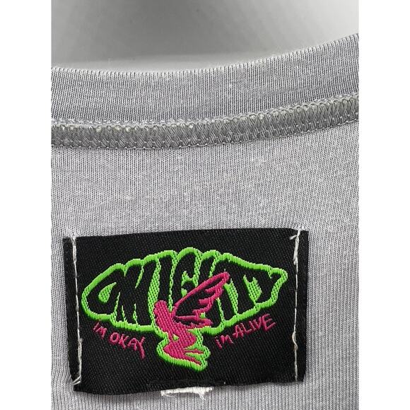 O-MIGHTY Women's Green-Gray Side Ruched Crewneck Monkey Sleeveless Dress SZ S - Picture 11 of 13